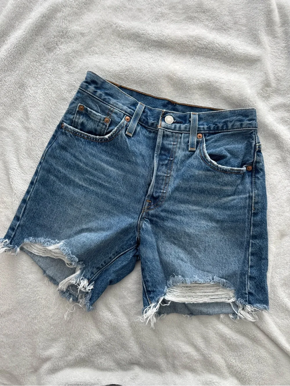 Levi's Distressed Denim Shorts